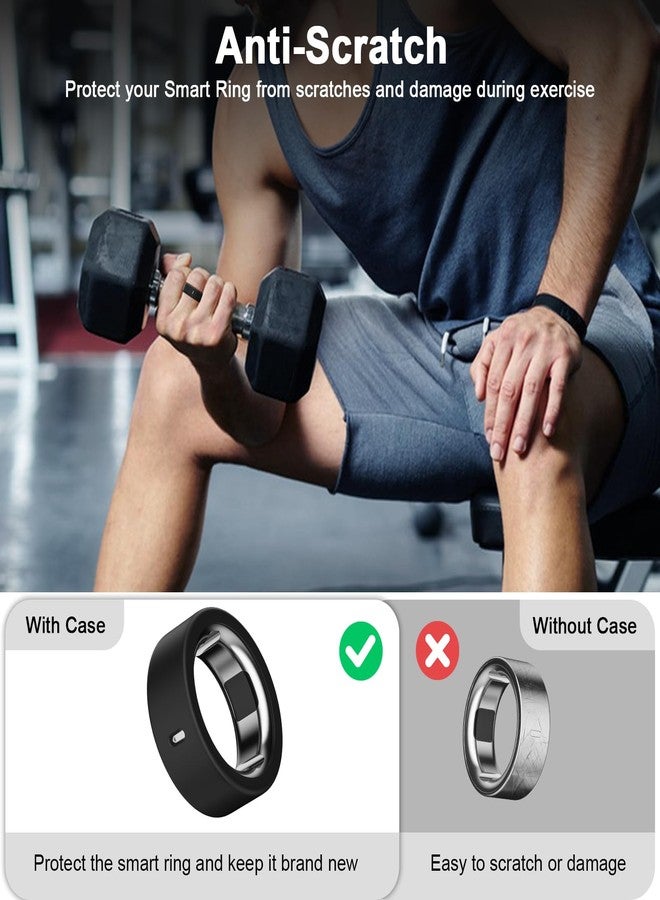 ZOOROO 8 Pack Ring Cover Compatible with Oura Ring Gen 4/4 Ceramic, Oura Ring Gen 3 Horizon/Heritage, Surport Charging with Cover on, Anti-Scratch Elastic Silicone Protector for Men Women Working Out - Image 3